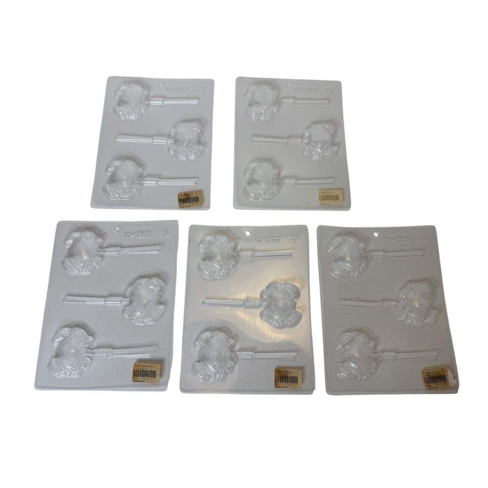 Plastic Candy Molds Beach Summer Crab Suckers Lot of 5 Trays